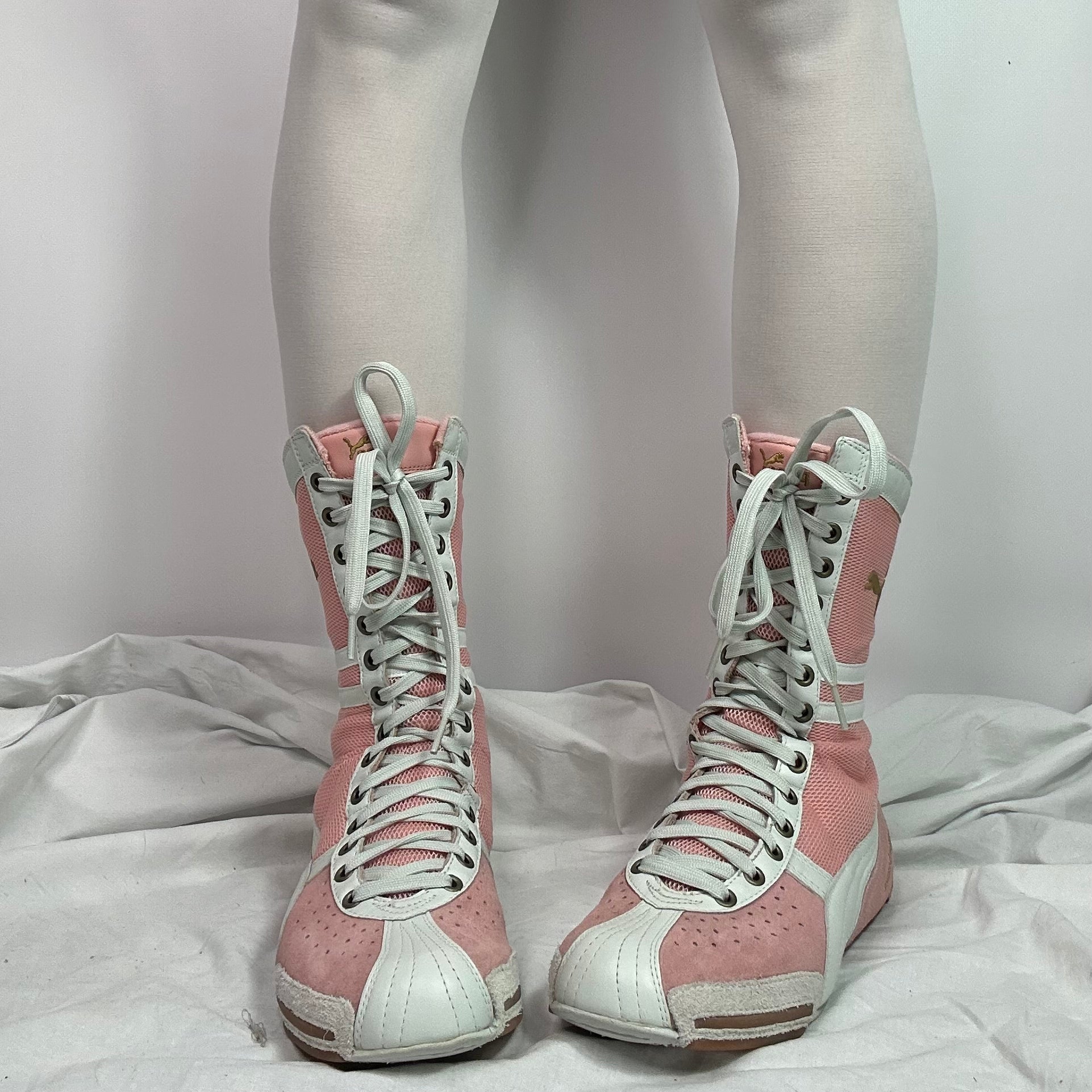 Puma 90s Vintage Pink Boxing Wrestling Boots – darina`s garms