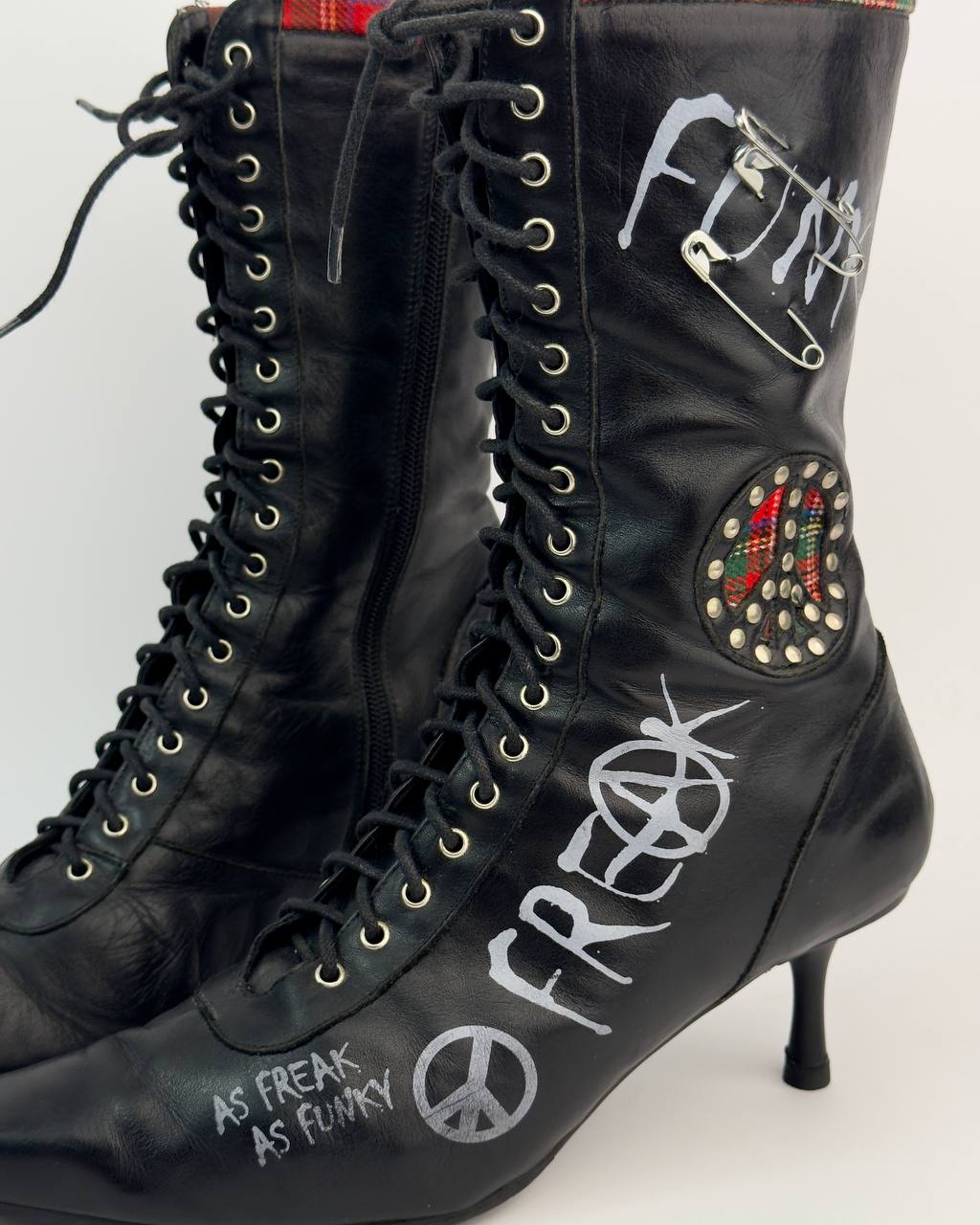 Vintage Punk Lace Up Boots — 39 – darina`s garms