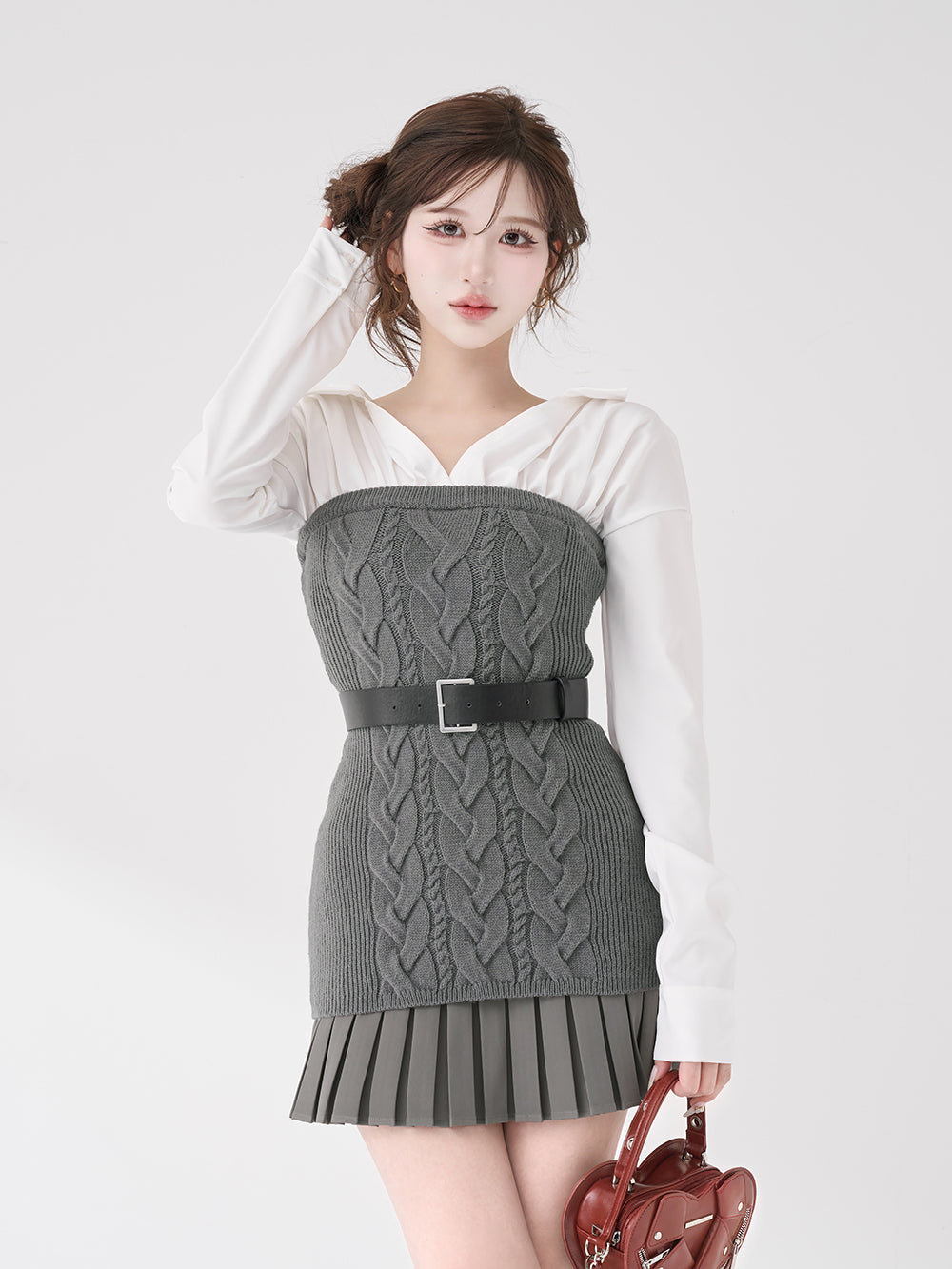 オープンケーブルニットミニワンピース – Darich (ダーリッチ)