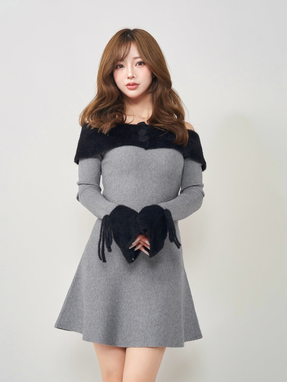 オフショルシャギーニットミニワンピース – Darich (ダーリッチ)