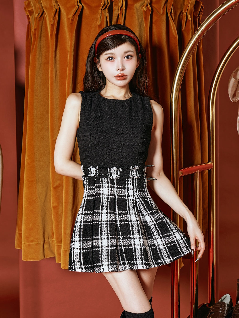 ツイードフレアミニワンピース – Darich (ダーリッチ)