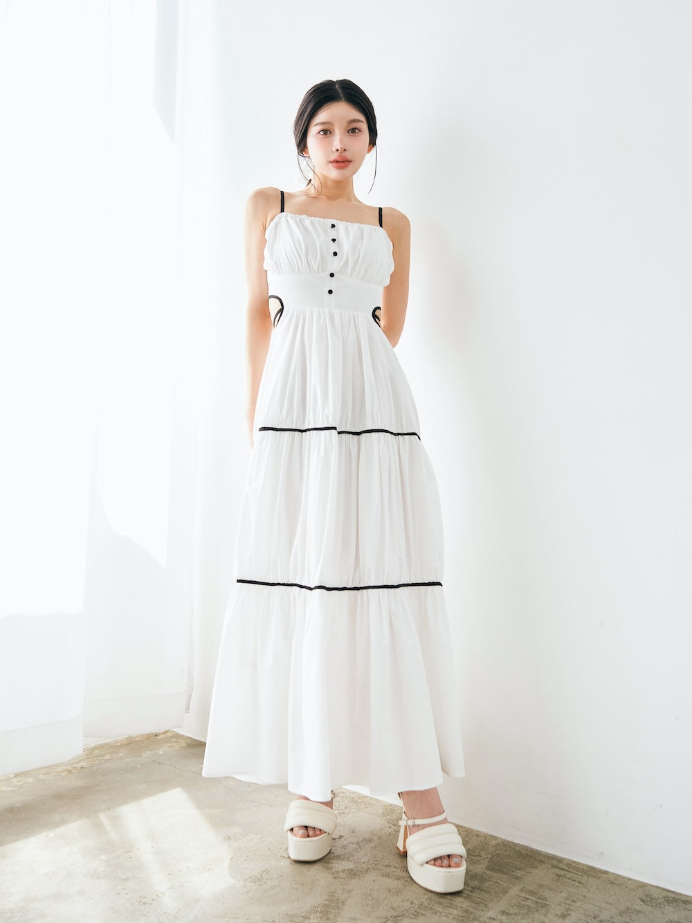 バックオープンキャミフレアロングワンピース – Darich (ダーリッチ)