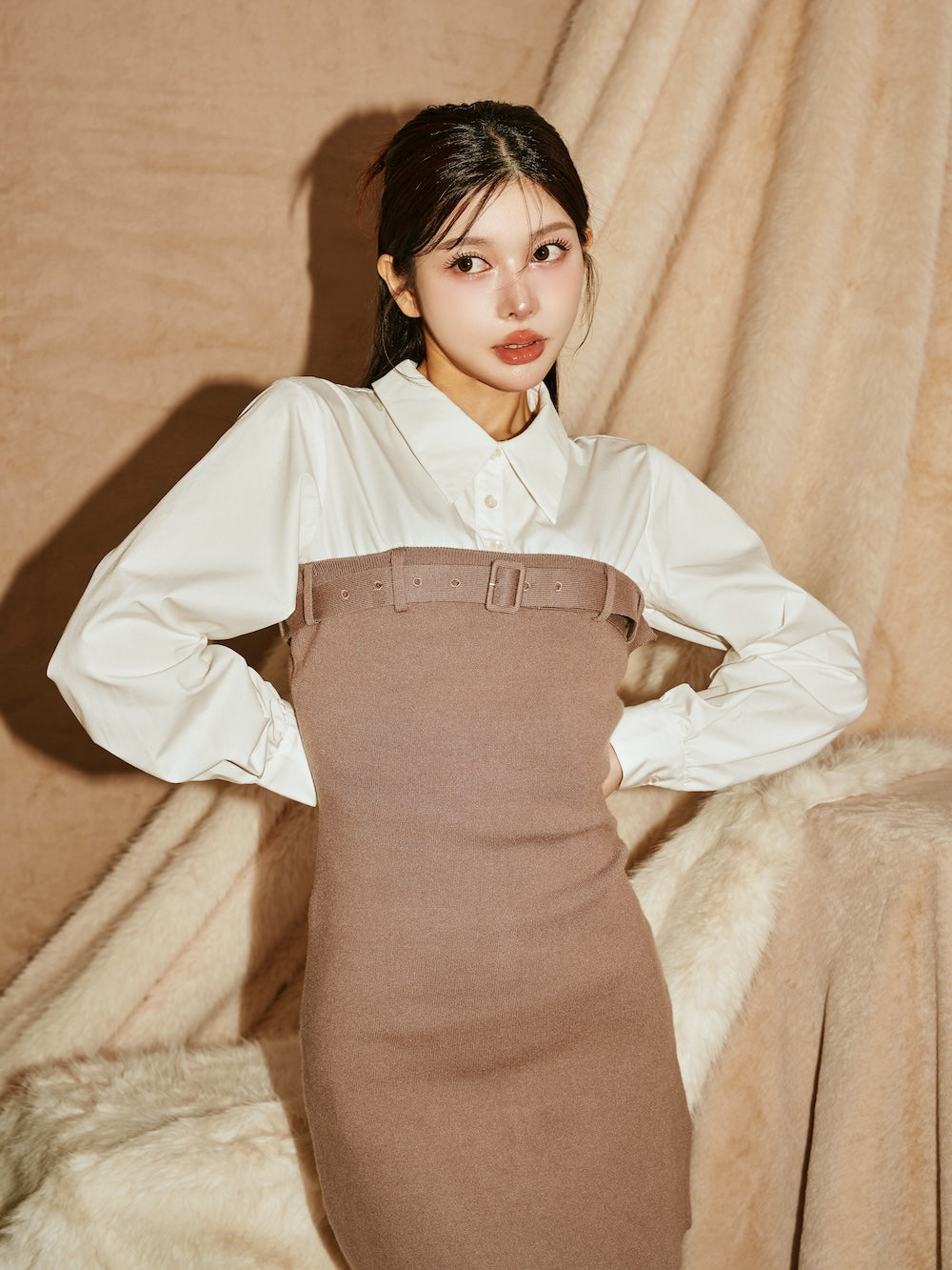 シャツドッキングタイトミニワンピース – Darich (ダーリッチ)