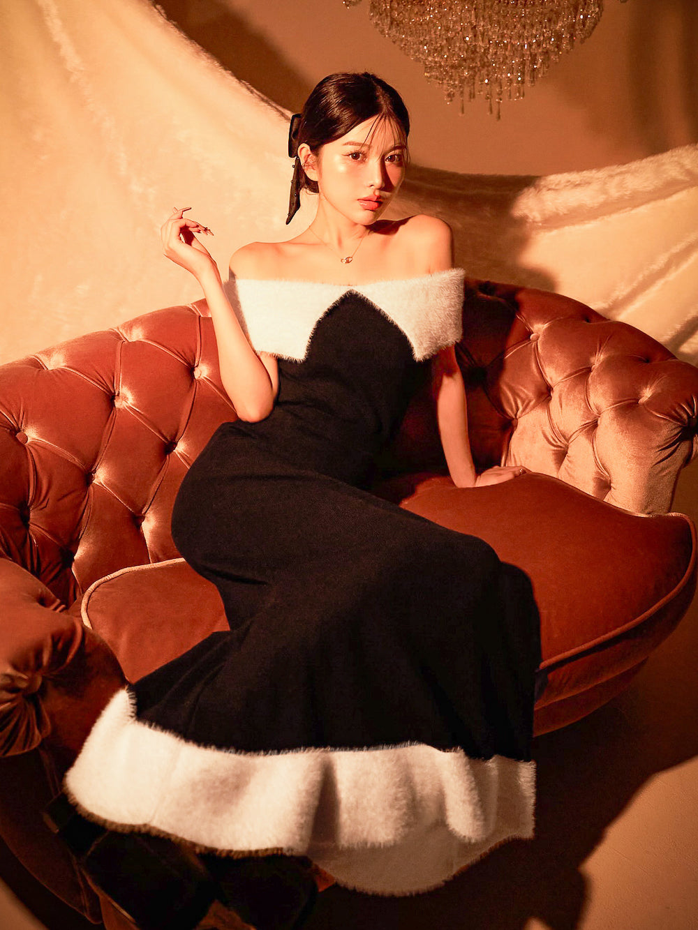 バイカラーオフショルロングワンピース – Darich (ダーリッチ)