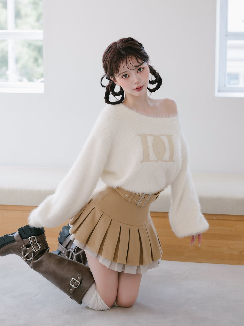 DDロゴワンショルニットトップス – Darich (ダーリッチ)