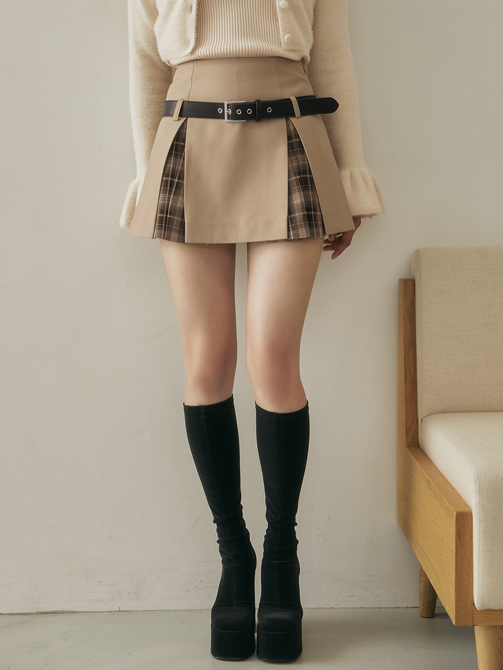 チェックドッキングミニスカート – Darich (ダーリッチ)