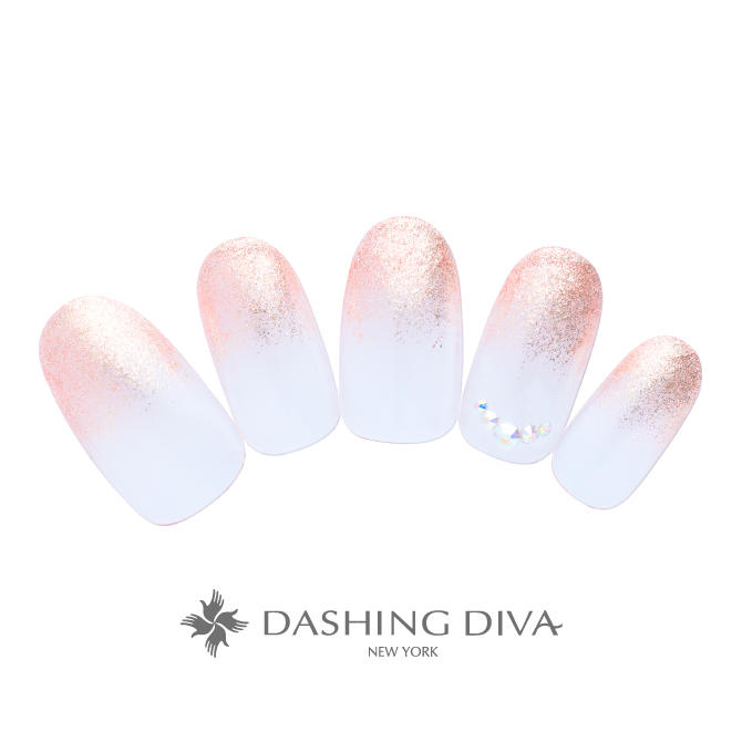 大人女子のためのラメグラデーションと星アートネイル（D05-13