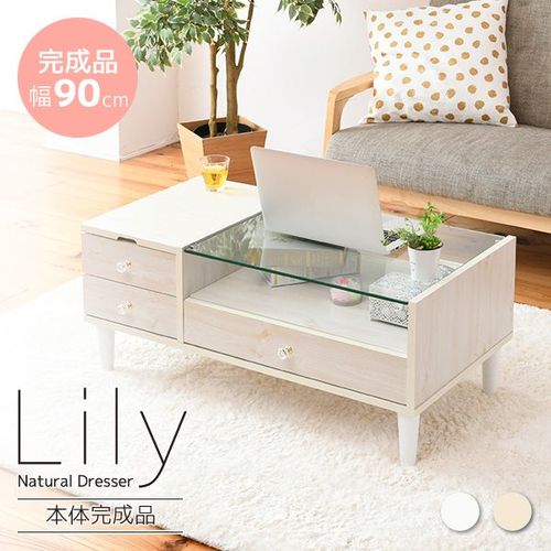 LILY(リリィ) ドレッサーテーブル ホワイト MJ-003WH JK-PLAN