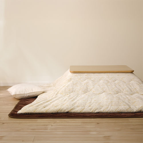 両面使えるこたつふとん 190×190 IV DCM コタツ掛布団 アイボリー