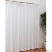 リーフ柄レースカーテン 2枚入 DCM レースカーテン 100×133cm ホワイト