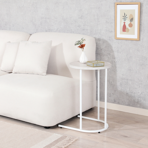 Chamill サイドテーブル ホワイト 50719 不二貿易 木製テーブル