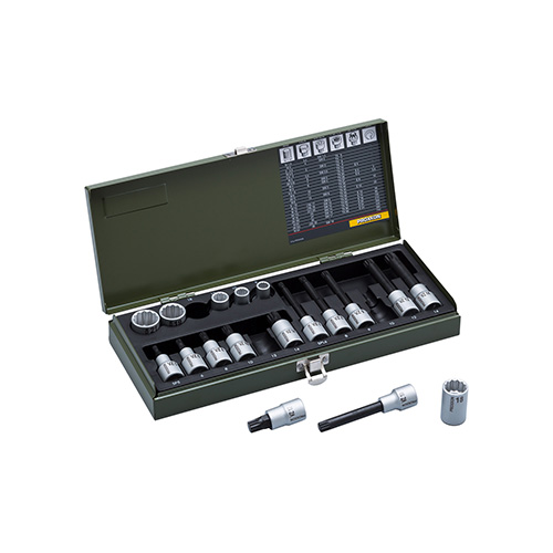 XZN(スプライン)+ダブルヘックスセット No.82296 18Pcs プロクソン