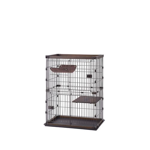 ウッディキャットケージ PWCR-962V アイリスオーヤマ 猫用室内用品 2段