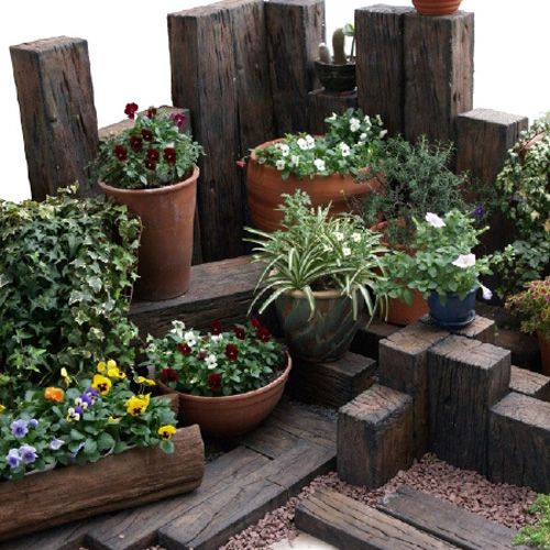 スリーパーエッジャー A NXstyle(ネクスタイル) 擬木 段違2連x3個