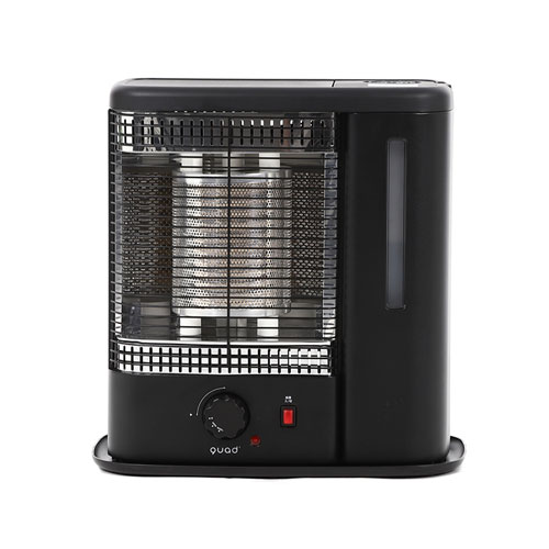 スチーム加湿付電気ストーブ ウォ―ムス ブラック QS213BK QUADS 電気