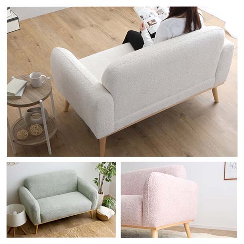 コンパクトソファ 2人掛け【Rammy-ラミー-】 SH-06-OKCTS--PK ホーム