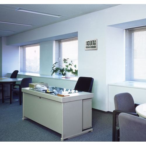 電波デジタル時計 大型 温湿度計 掛置き兼用 8RZ199-019 8RZ199-019