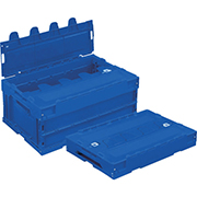 α折りたたみコンテナ 40L スライドロックフタ付 透明 TRSC40TM TRUSCO