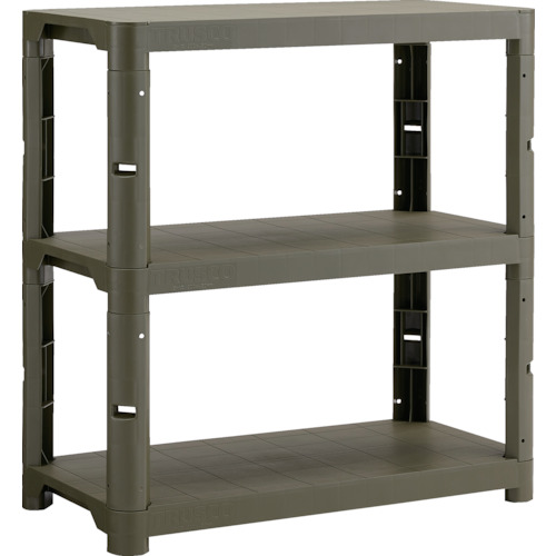 プラ棚 高さ943-3段タイプ コーナーキャップ4個付 つや消しOD