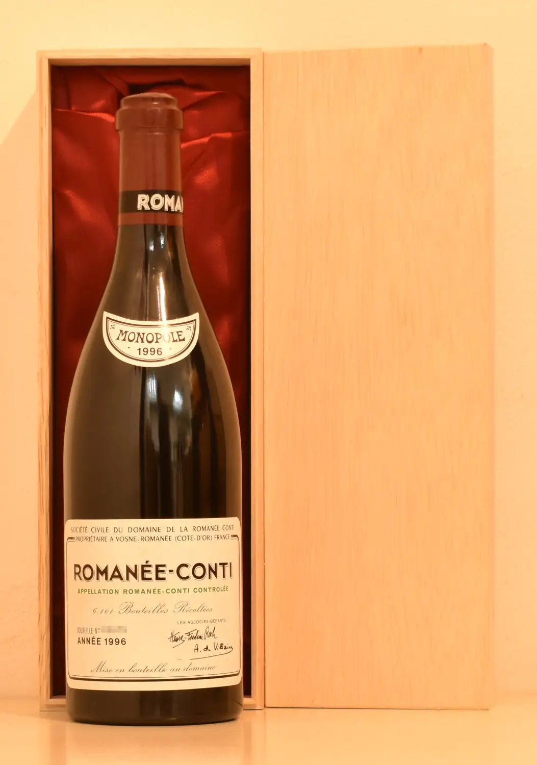 1996年 DRC ロマネ・コンティ（サントリー正規輸入） 赤ワイン