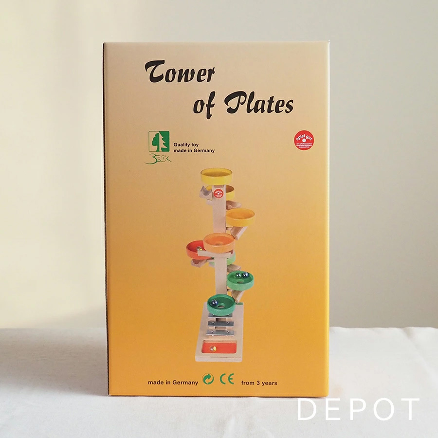 トレイクーゲルタワー・レインボー】BECK社 木のおもちゃ 玉転がし