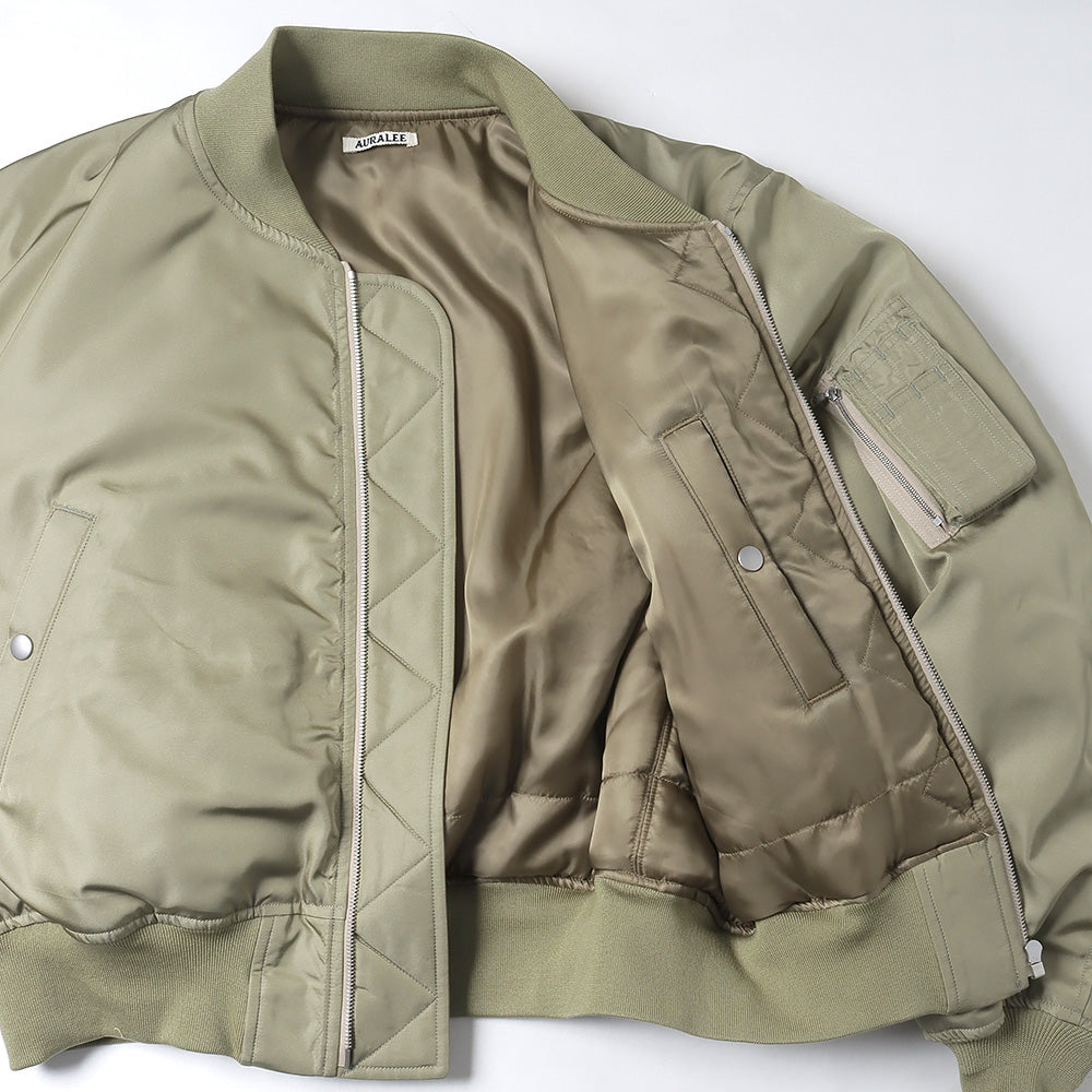 AURALEE) HIGH DENSITY SILK TWILL FLIGHT BLOUSON (A25SB01AS