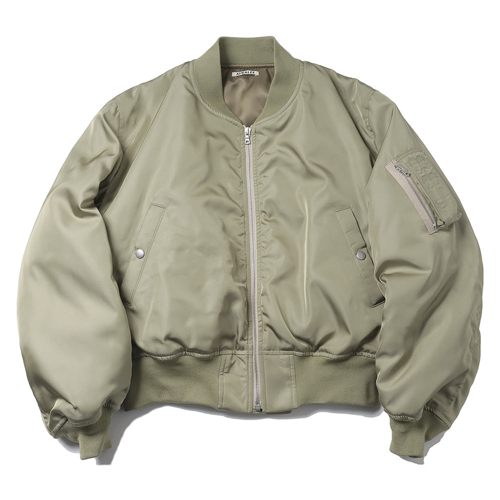 AURALEE) HIGH DENSITY SILK TWILL FLIGHT BLOUSON (A25SB01AS