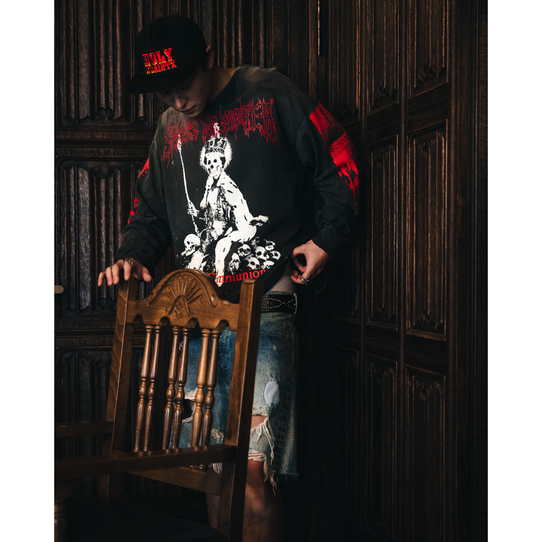 Saint Mxxxxxx (セントマイケル) LS TEE SAINT IS A KISS SM-HR1-0000