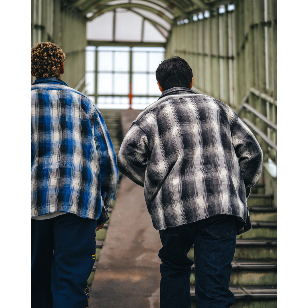 Saint Mxxxxxx (Saint Michael) BB_FLANNEL SHIRT CHECK(BLUE) SM-HR1