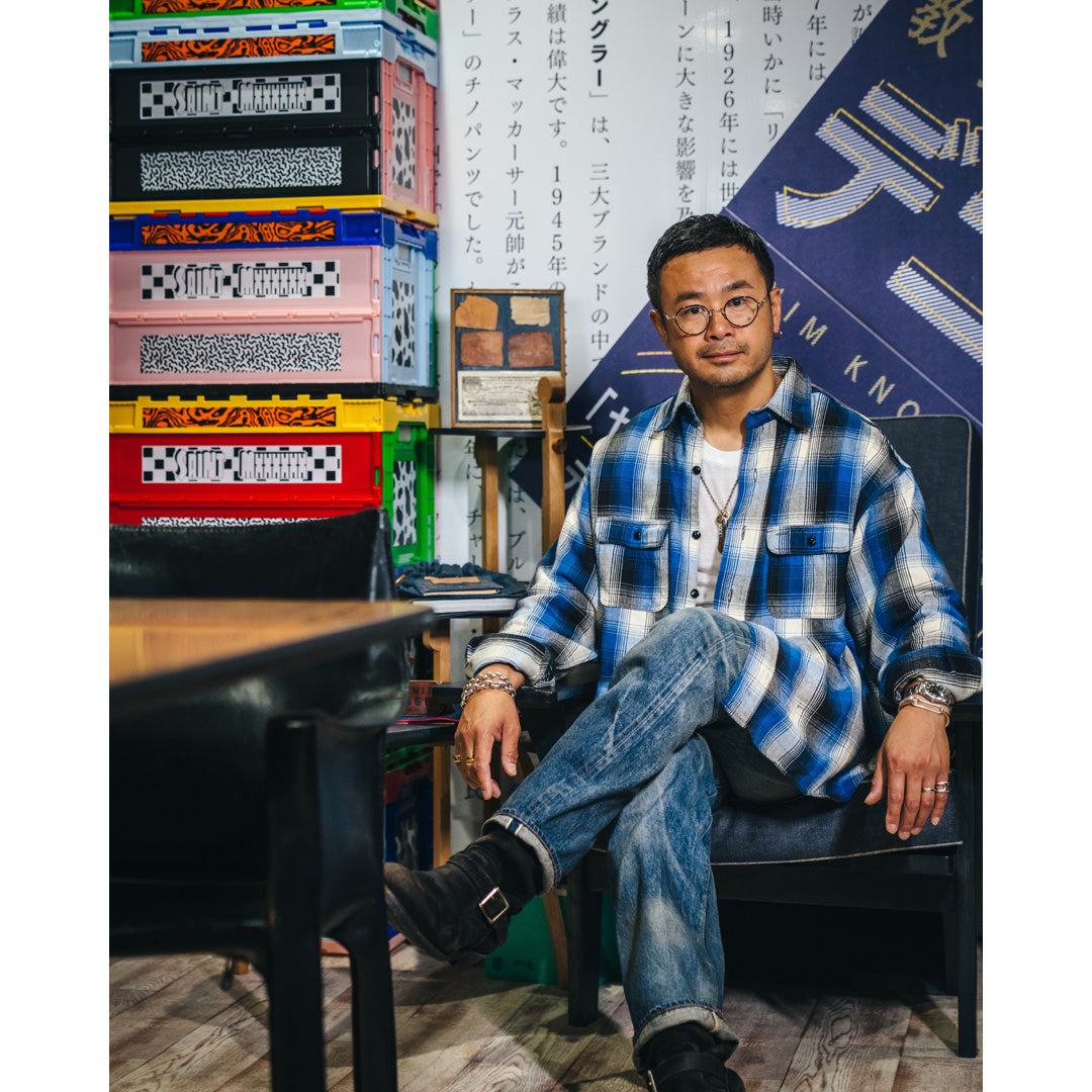 Saint Mxxxxxx (Saint Michael) BB_FLANNEL SHIRT CHECK(BLUE) SM-HR1