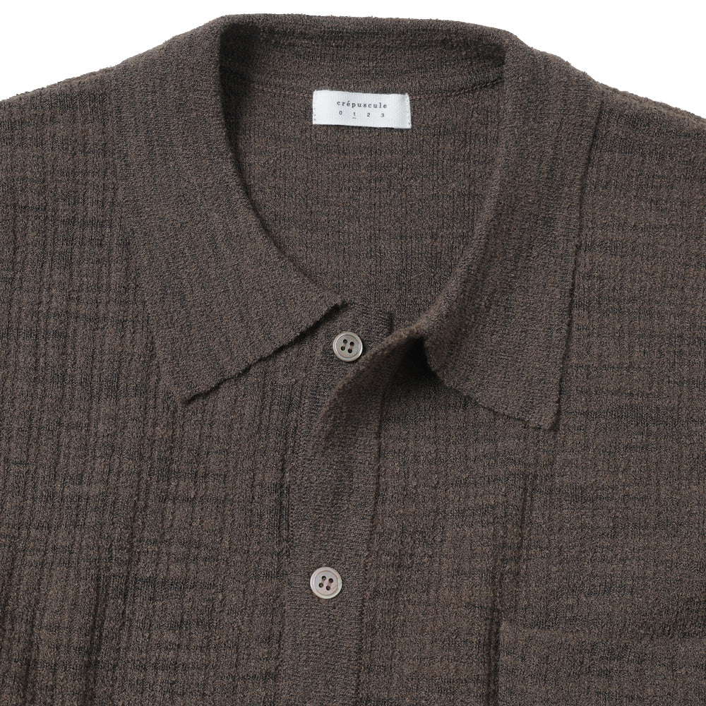 crepuscule(クレプスキュール)Crepe Knit Shirt (2601-006