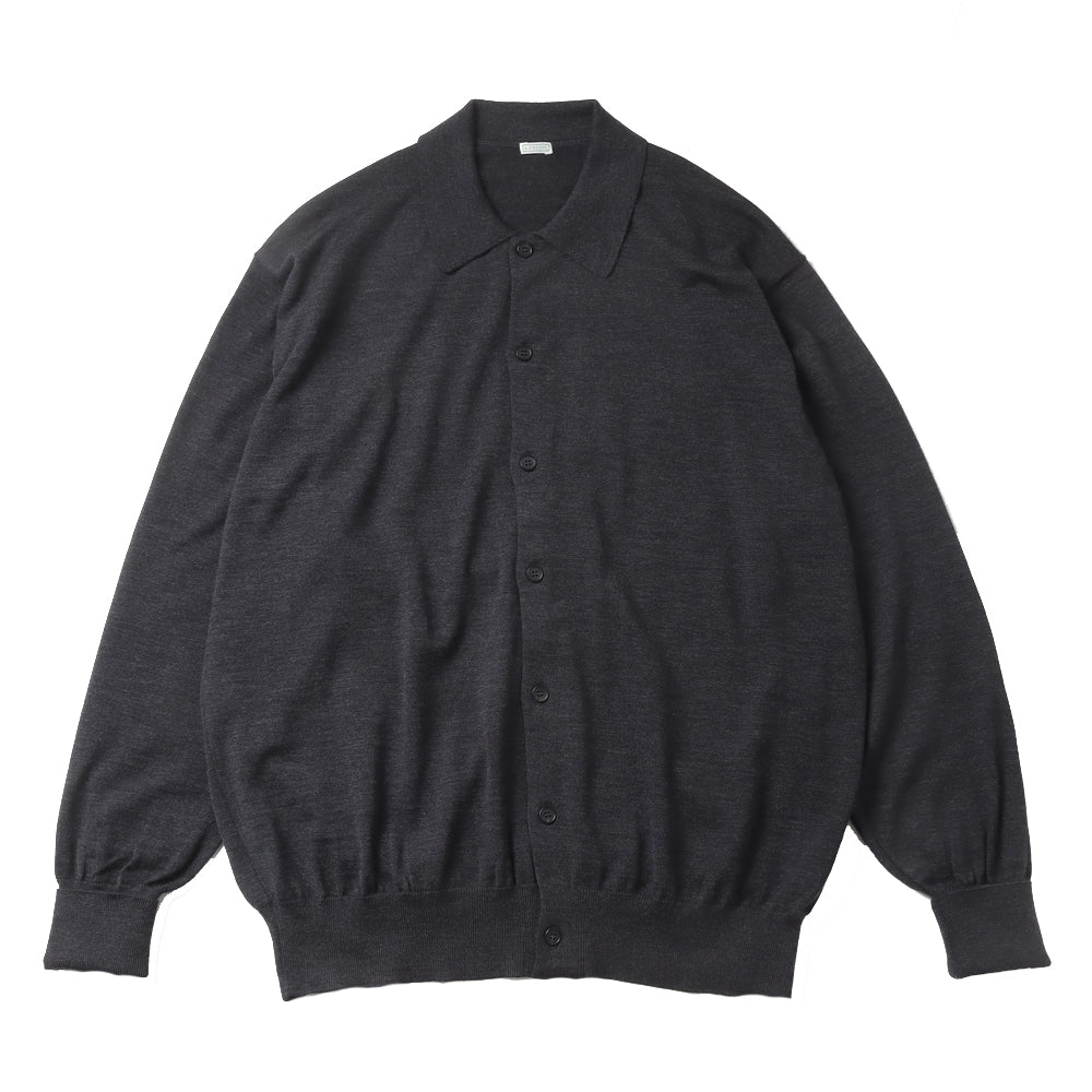 A.PRESSE (ア プレッセ) Wool Knit Polo Collar Cardigan 24AAP-03-07K