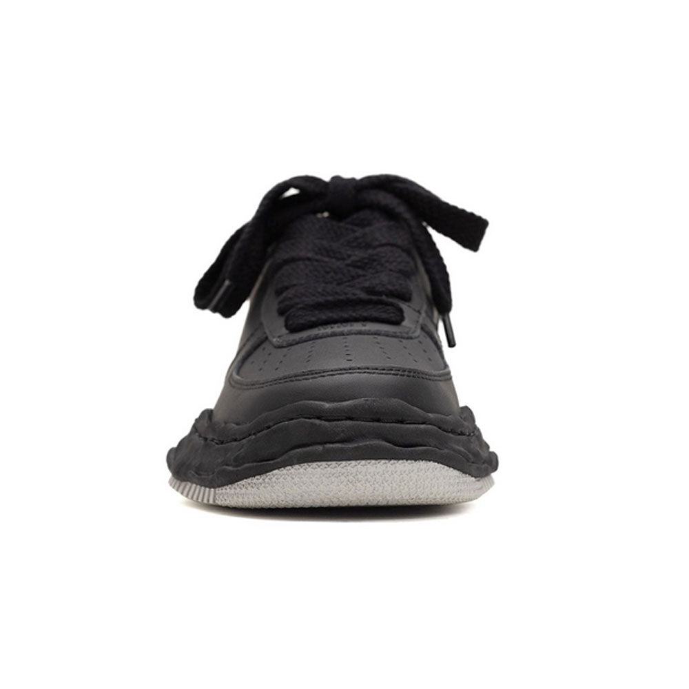 WAYNE) OG Sole Leather Low-top Sneaker BLACKxBLACK (A07FW702