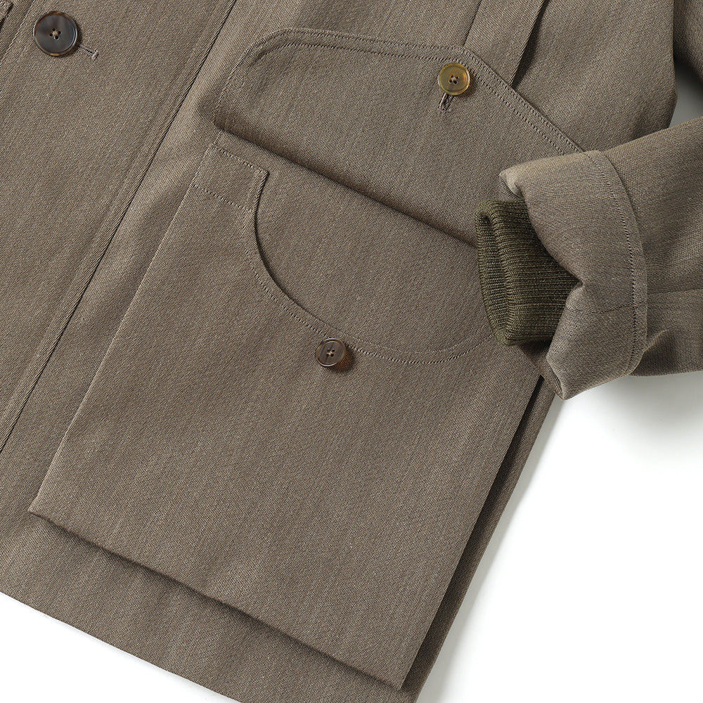 WOOL CAVARLY TWILL LAMINATE HUNTING BLOUSON A24AB02YG (A24AB02YG