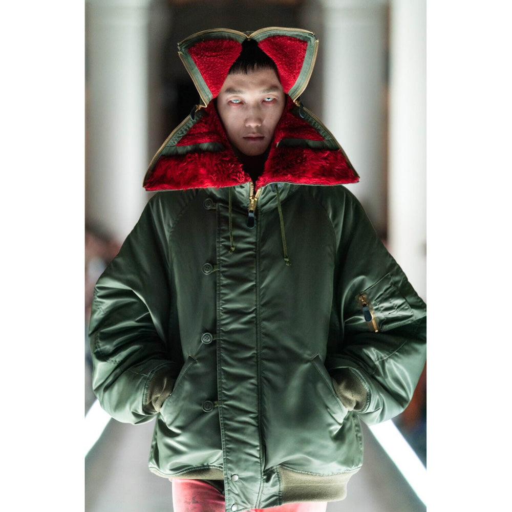 doublet(ﾀﾞﾌﾞﾚｯﾄ) PETAL MOUTH HOOD BOMBER JACKET (24AW17BL197