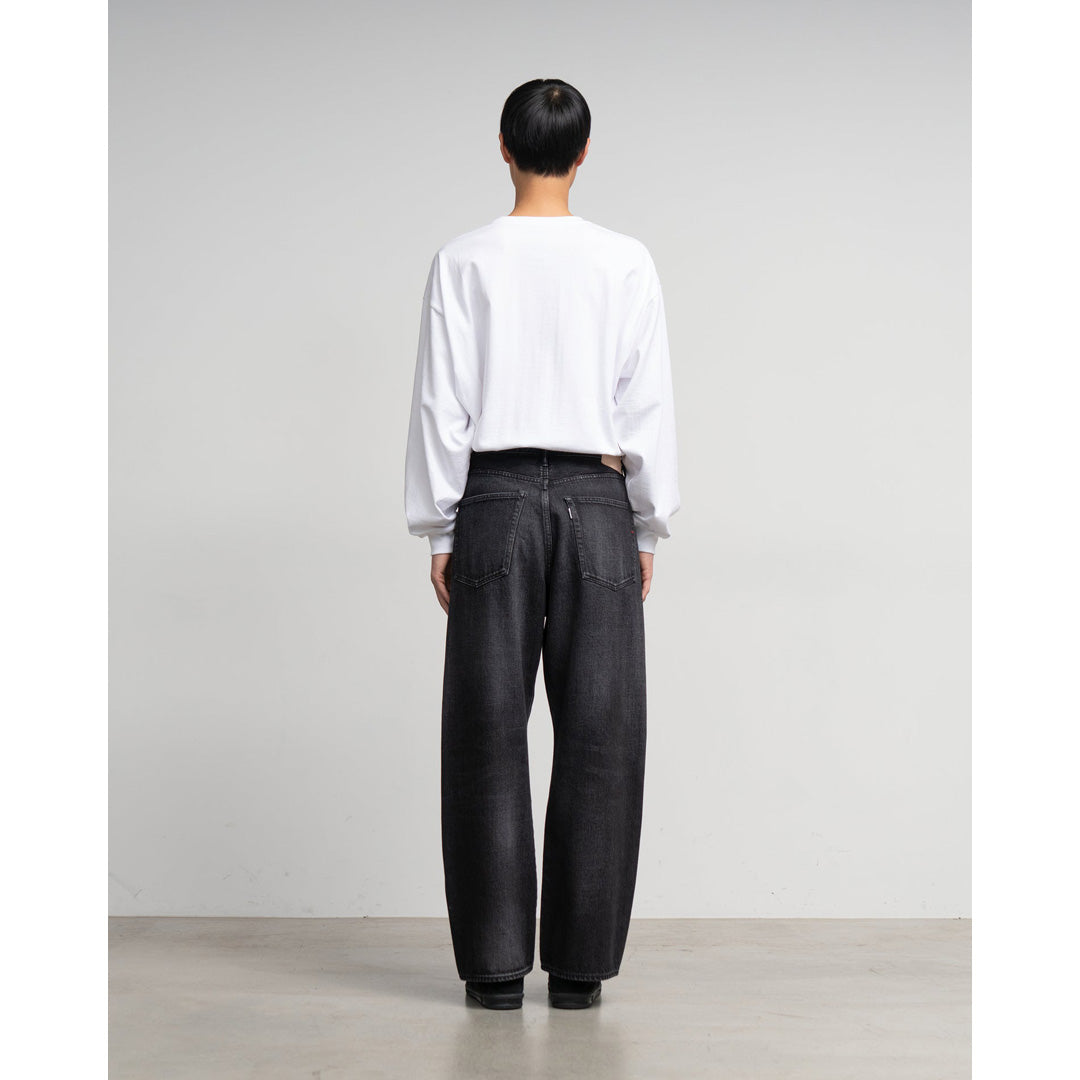 Graphpaper) Selvage Denim Five Pocket Wide Straight Pants(Dk.FADE