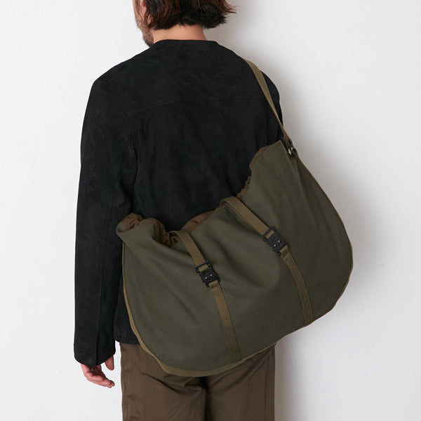 Cotton Canvas Round Shoulder Bag (BG2615) | hobo / バッグ (MEN