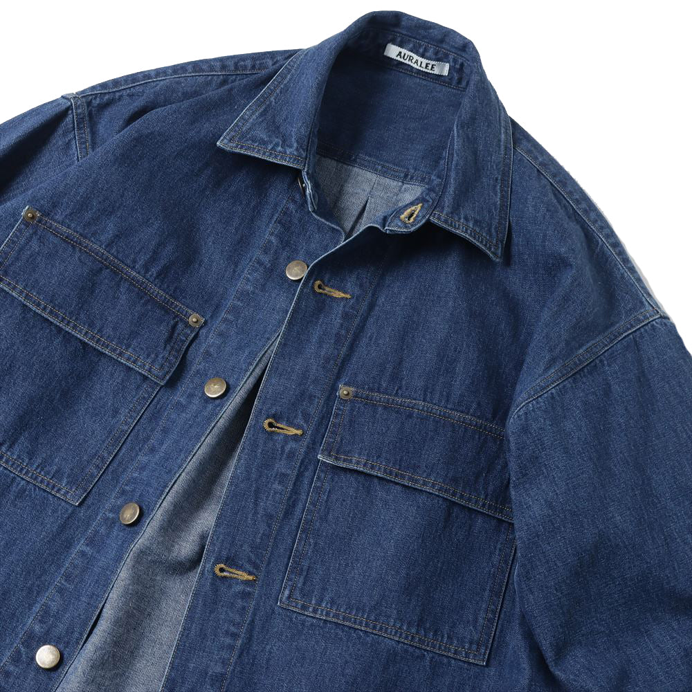 AURALEE) SELVEDGE LIGHT OZ DENIM SHIRT (A25SS01SD) | AURALEE