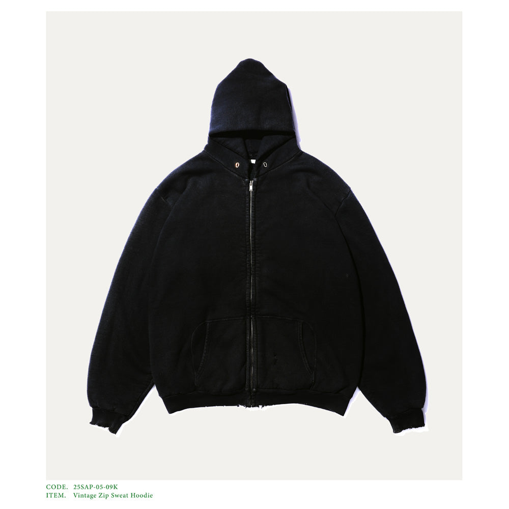 A.PRESSE (ア プレッセ) Vintage Zip Sweat Hoodie 25SAP-05-09K