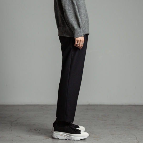 FRONT PLEATS PEGTOP ORGANIC WOOL JAPAN FLANNEL (A20C-02PT01C