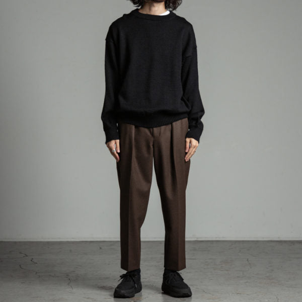 FRONT PLEATS PEGTOP ORGANIC WOOL JAPAN FLANNEL (A20C-02PT01C