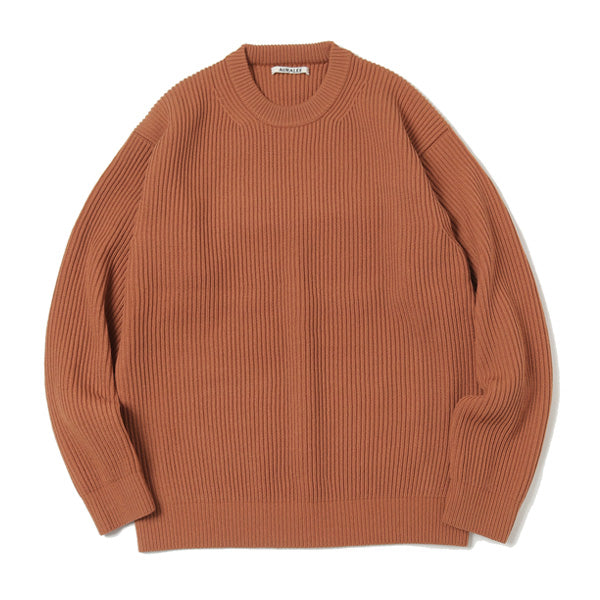 SUPER FINE WOOL RIB KNIT BIG P/O (A21AP01RK) | AURALEE / トップス