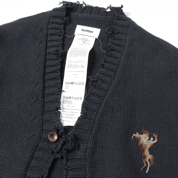 OVERSIZED CUT-OFF CARDIGAN (23SS38KN108) | doublet / トップス (MEN
