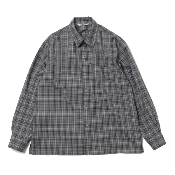 WASHABLE SUPER LIGHT WOOL CHECK SHIRTS (A21SS01LC) | AURALEE