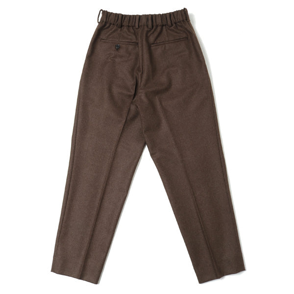 FRONT PLEATS PEGTOP BLACK WOOL JAPAN FLANNEL (A21C-16PT01C