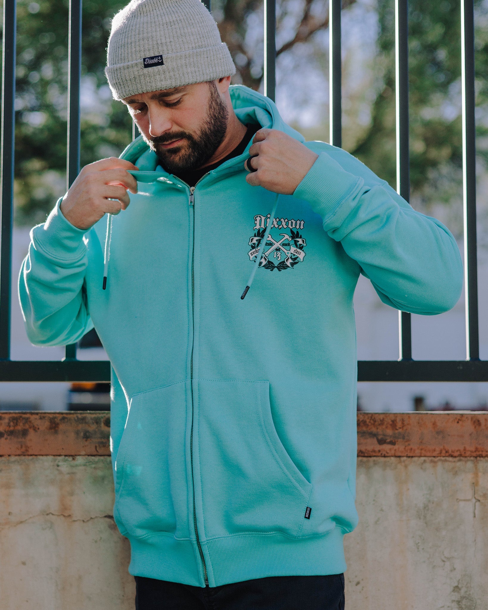 Dixxon's Black & White Award Crest Zip Up Hoodie - Shop Now!