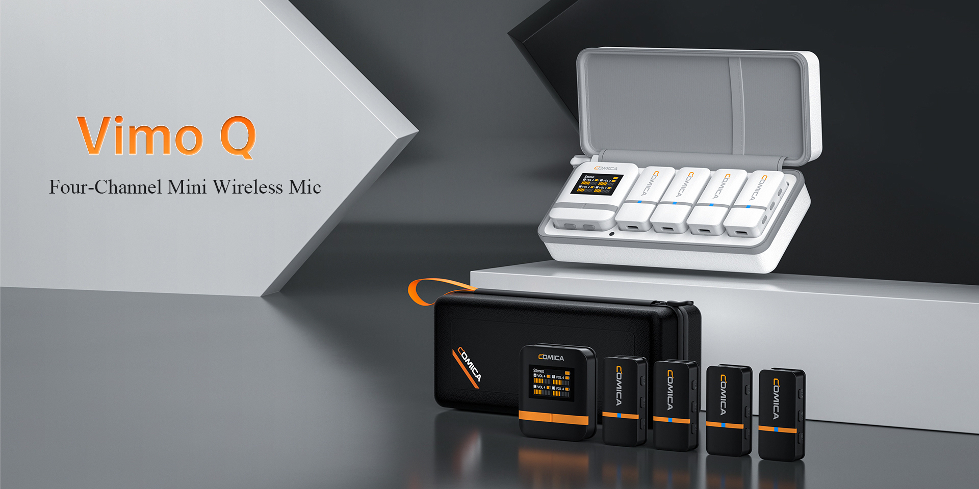 The Vimo Q is a new 4-channel wireless mic system by Comica