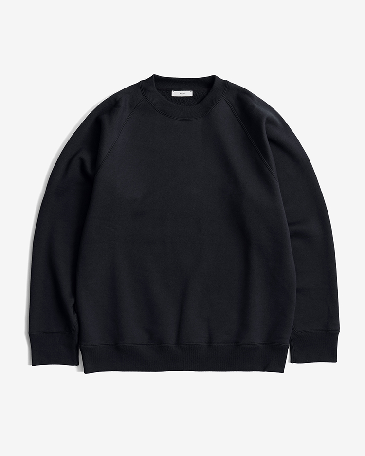 ZERO TSURI URAKE SWEATSHIRT / BLACK | ATON (MEN)(エイトン) | SWEAT