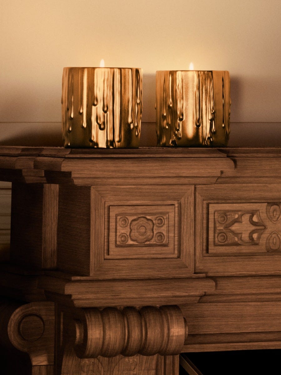 Diptyque キャンドル スナッファー＆スタンド バジルゴールド