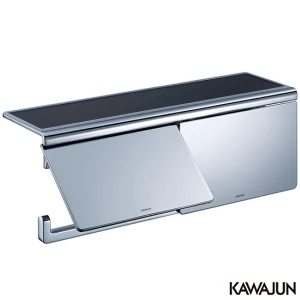 カワジュン SE-42W-XC ダブルペーパーホルダー シェルフ付 通販||紙巻
